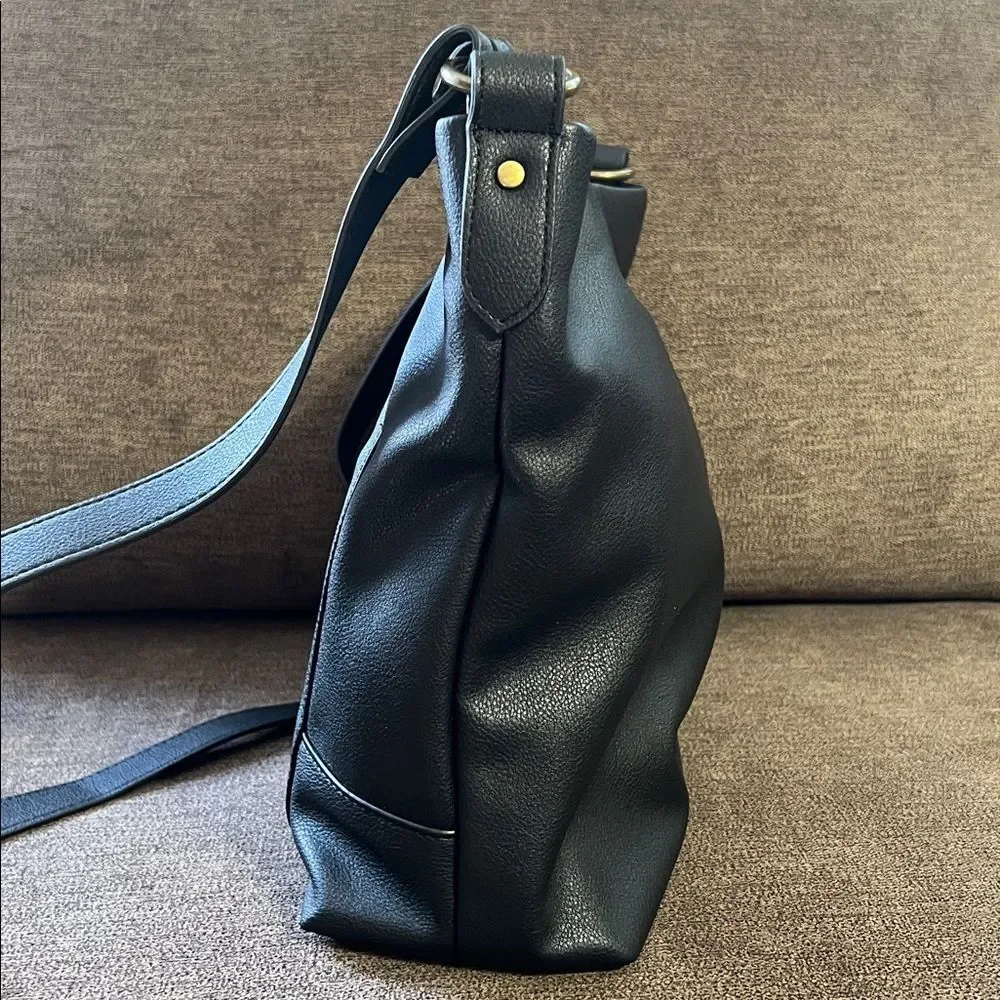 New Style & Co Hudsonn Convertible Hobo Bag in Black